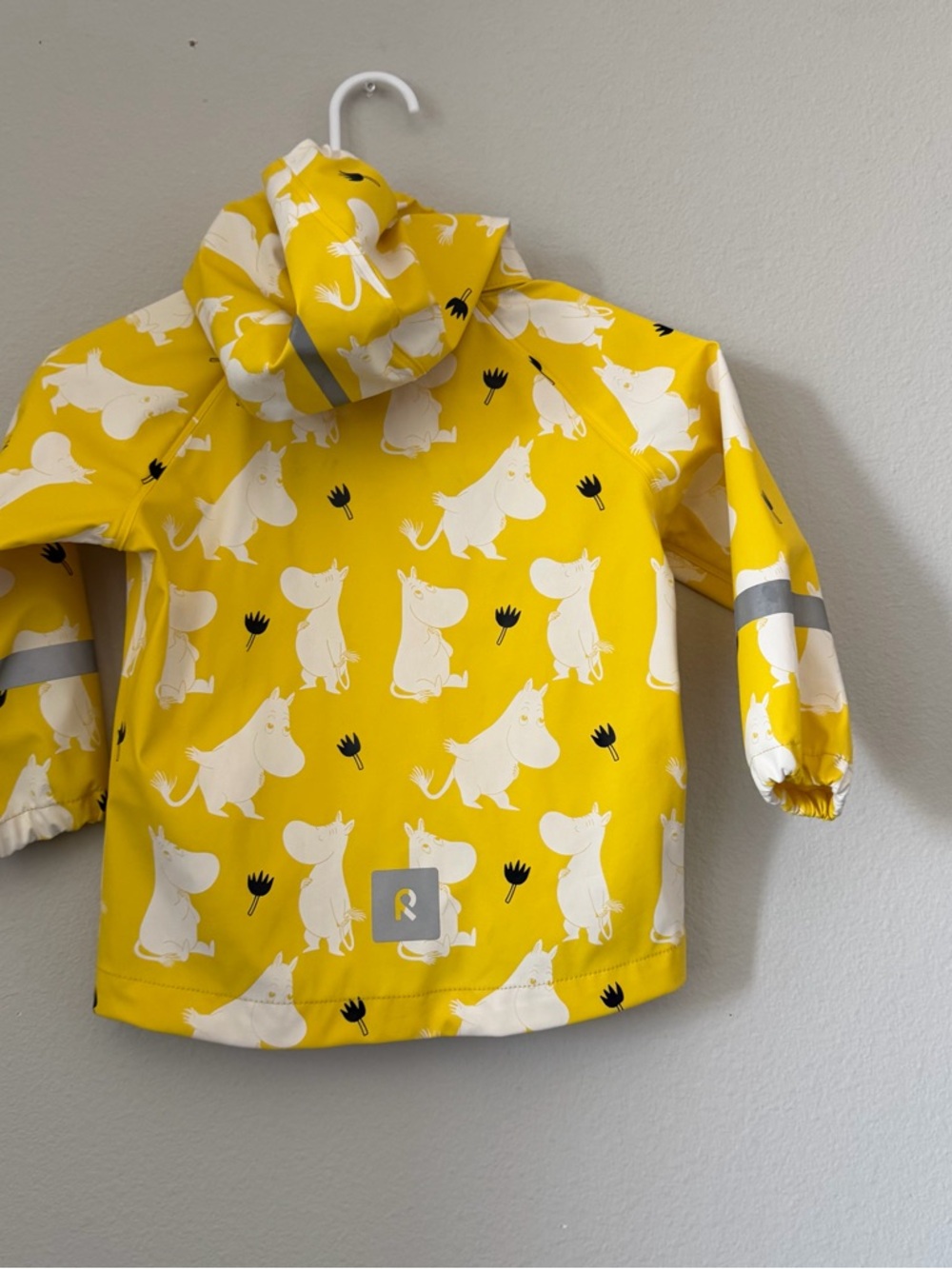 Reima moomin  toddler hippopotamus yellow rain jacket - Picture 2 of 5